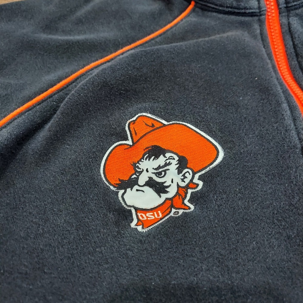 Vintage Champion Oklahoma State Cowboys Black Orange Jacket Men's Size Large OSU - Picture 3 of 11
